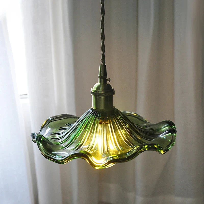 Lotus Leaf Pendant Lights: Modern Nordic Glass Pendant Lamp for Bedroom, Dining Room, Kitchen