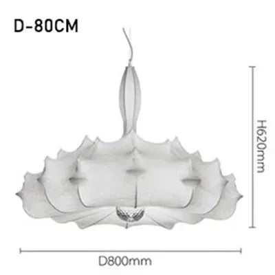 Viscontea Silk Pendant Light: Designer Italian Lamp for Living Room, Bedroom, Kitchen & Dining