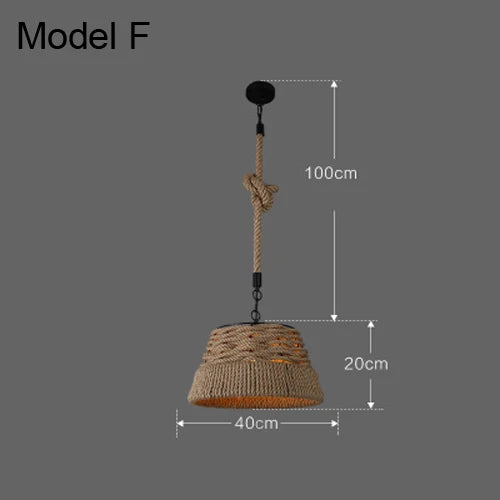 Industrial Rustic Pendant Lights Indoor Lamp for Living Dining Room Home Décor