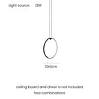 Minimalistic Pendant Light - Designer Ring Lamp for Office, Living Room, Bedroom