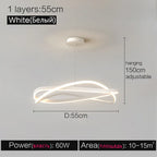 Modern Chandelier Ring Lamp Electric Home Lighting Master Bedroom Decor