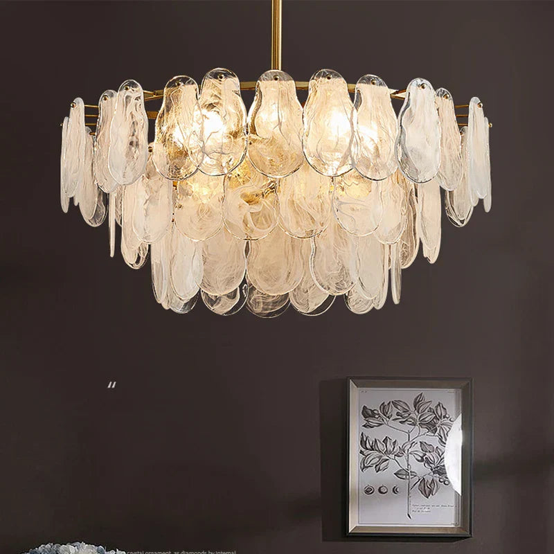 Modern Frosted Glass Ceiling Chandelier Pendant Lamp for Living Room Home Decor