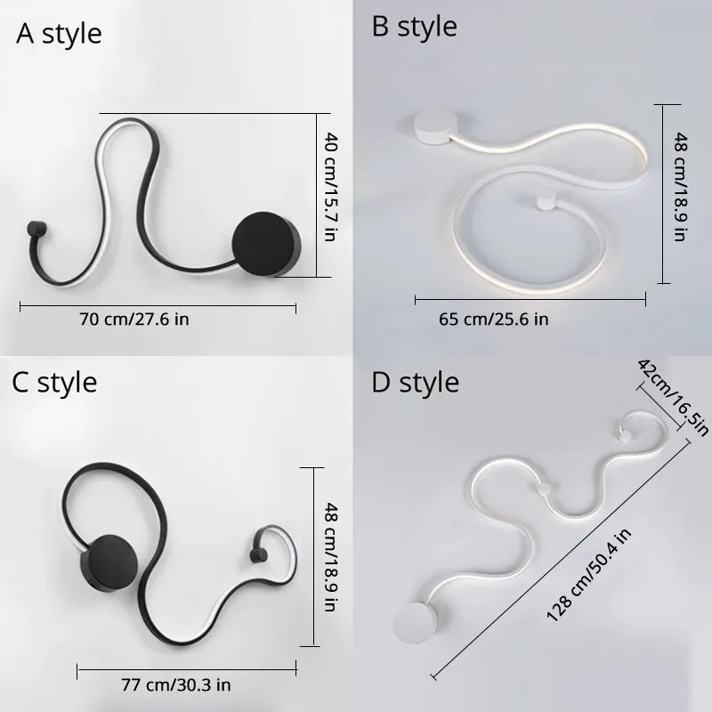 Contemporary Acrylic Wall Lamps in White/Black Iron for Home Decor