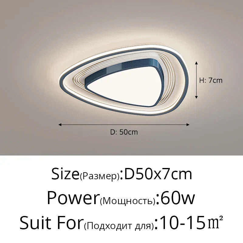 LED Ceiling Light with Remote Dimming for Modern Nordic Home Decor