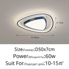 LED Ceiling Light with Remote Dimming for Modern Nordic Home Decor