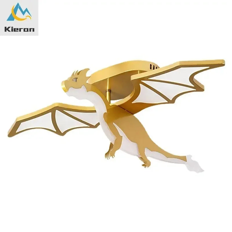 Golden Dragon LED Ceiling Lamp for Bedroom, Study, and Restaurant