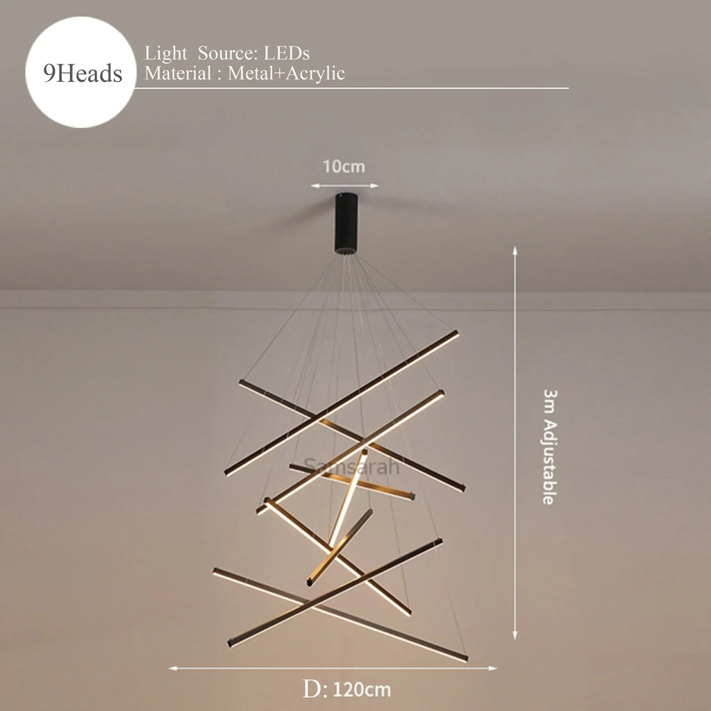 LED Nordic Chandelier: Modern Pendant Light for Living, Dining, and Bedroom