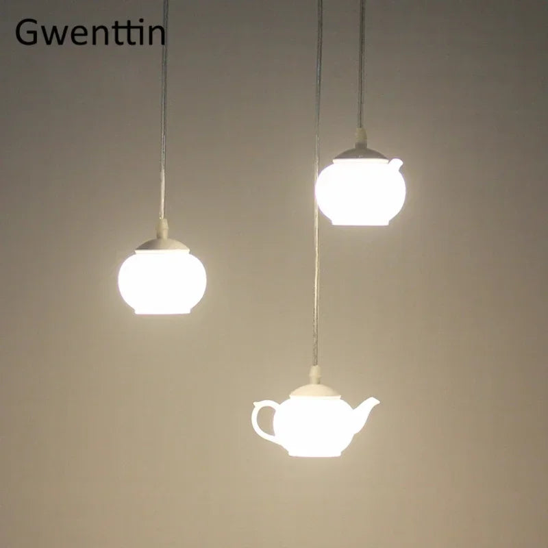 Teapot Pendant Lights: Modern LED Hanging Lamps for Home Decor