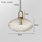 Glass Stripe LED Pendant Lights for Stylish Indoor Home Decor