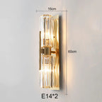 Crystal Gold Wall Lamp for Luxurious Living Room and Bedroom Lighting