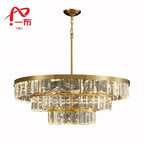 Cloud Mist Crystal Chandelier for Home Hotel Stainless Steel Pendant Lamp