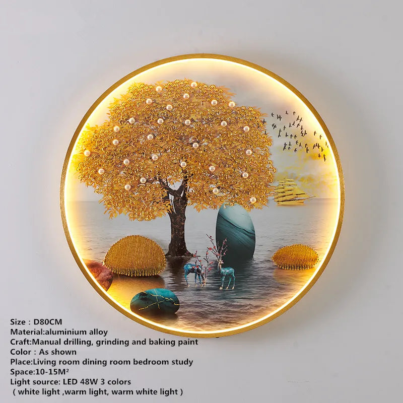 Chinese Picture Wall Decoration Lamp - Modern LED Lighting for Home Décor