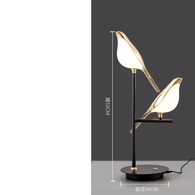 Magpie Bird Table Light Standing Desk Floor Lamp for Modern Indoor Decor