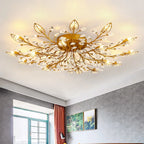 Crystal Ceiling Chandelier LED Fixture Lights for Living Room Bedroom by Samsarah Lighting