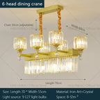 Crystal Chandelier: Elegant Light Luxury Villa Bedroom Living Room Lamp