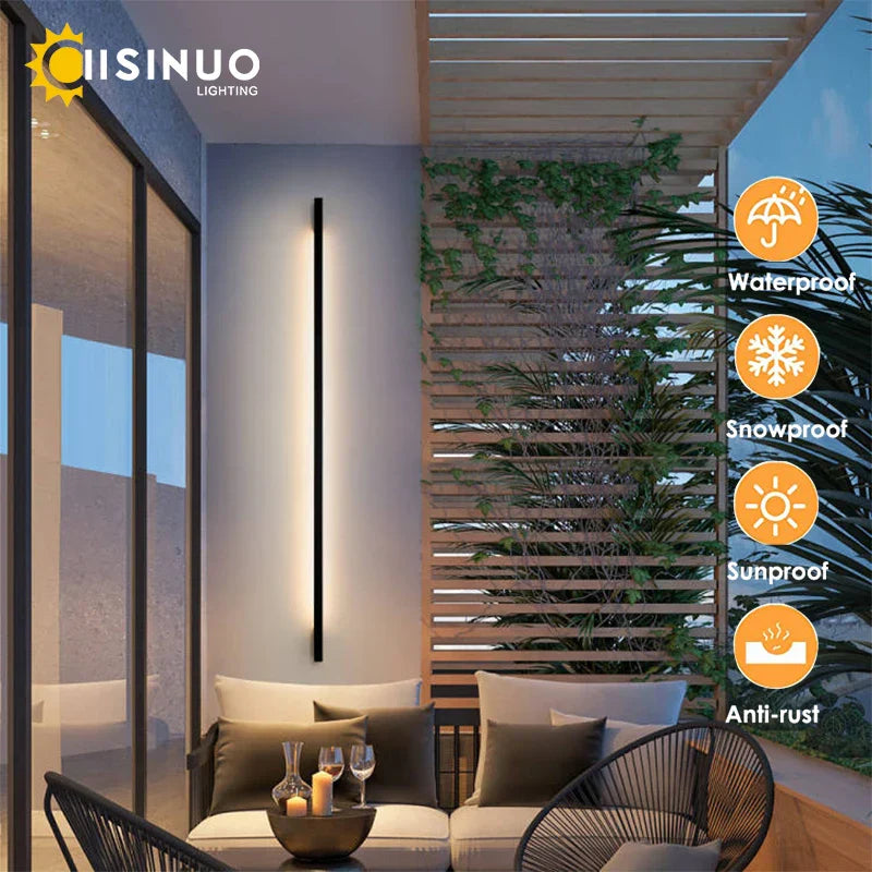 Outdoor Wall Lamp Sconce Light for Garden Porch, Garage, Courtyard - Black