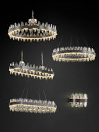 Crystal LED Chandelier: Luxury Living Room Pendant Light with Modern Design