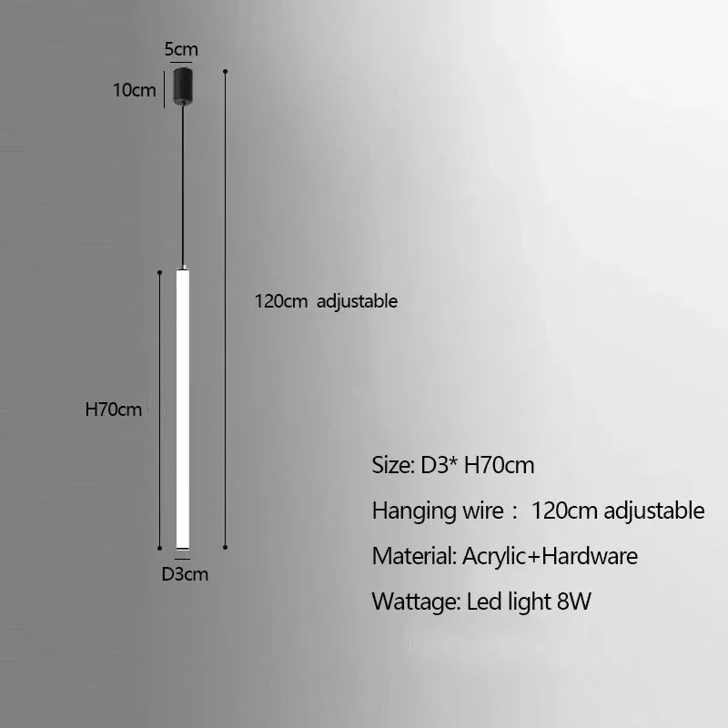 Modern Minimalist Stair Pendant Strip Lamp for Luxury Living Spaces.