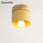 Nordic Macaron LED Pendant Light Fixtures Industrial Kitchen Luminarias