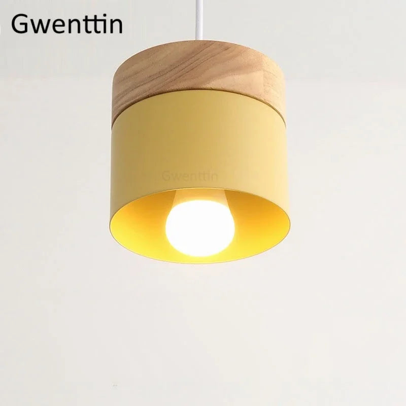 Nordic Macaron LED Pendant Light Fixtures Industrial Kitchen Luminarias