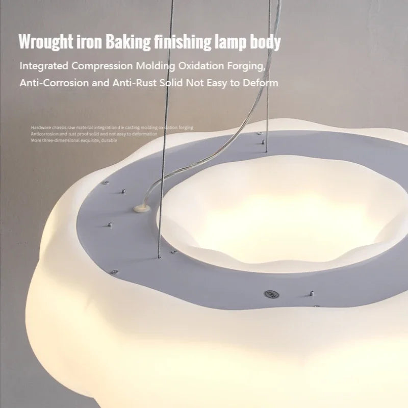 White Cloud LED Chandelier for Children's Room and Living Area