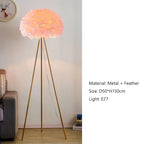 Nordic Feather Floor Lamp for Bedroom and Living Room Lighting