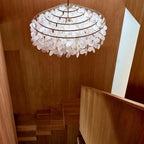 Gold Chrome Metal Shell Chandelier for Restaurant Living Room Hotel Hall