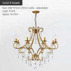 Iron Crystal Chandelier: Modern Luxury Industrial Style for Home Living/Dining Room