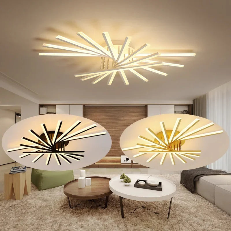 Modern LED Ceiling Chandelier Indoor Lighting for Living Room Bedroom, Lustre Lights