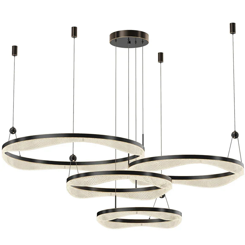LED Ring Pendant Chandelier for Living Room Bedroom and Dining Room
