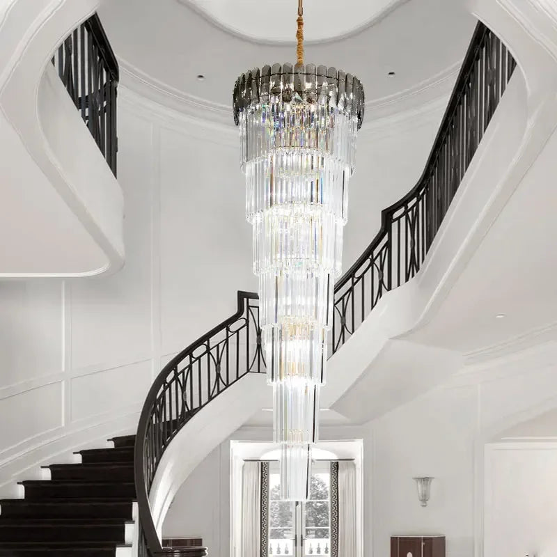 Crystal LED Pendant Chandelier for Modern Home Decor.