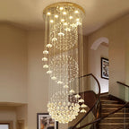 Crystal Hanging Chandelier Indoor Lighting Fixture for Staircase Room Decor