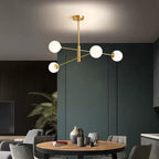 Minimalist Nordic Glass Ceiling Lamp Pendant Light Chandelier for Modern Living Room