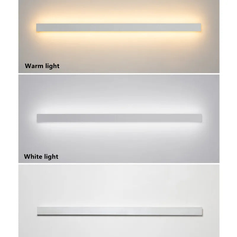 LED White Wall Lamp: Modern Minimalist Design for Bedroom, Living Room, and TV Background.