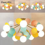 Petals Ceiling Chandelier Light Fixture for Nordic Living Room & Bedroom