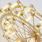 LED Ferris Wheel Table Lamp for Bedroom Decor Stainless Steel Night Light