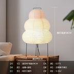 Rice Paper Floor Lamp Tripod Stand Ambient Light Living Room Decor