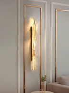 Crystal LED Wall Sconce - Golden Bedroom Bathroom Living Room Mirror Decorluxury Wall Lamp