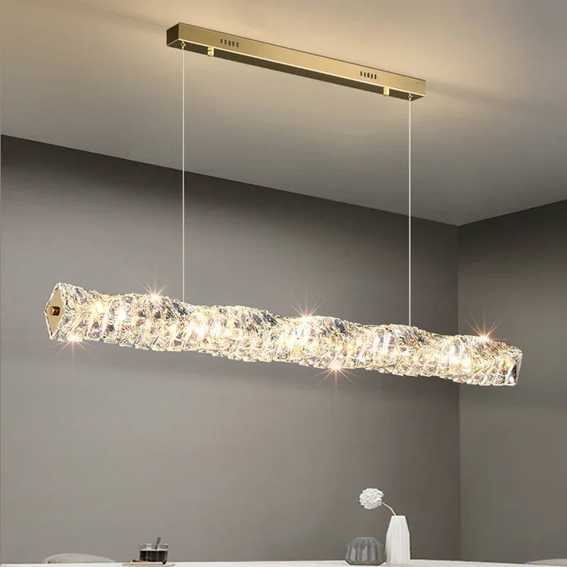 Modern Crystal LED Ceiling Chandelier for Luxury Living Room Décor