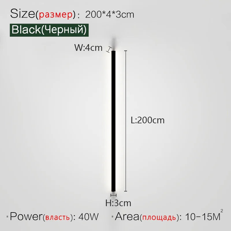 Long Strip Wall Lamp: Minimalist Luxe Ceiling Light for Living Room, Bedroom, Aisle