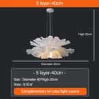 Nordic Ins Girls Room Chandelier: Creative Designer Warm Living Dining Flower Lamp