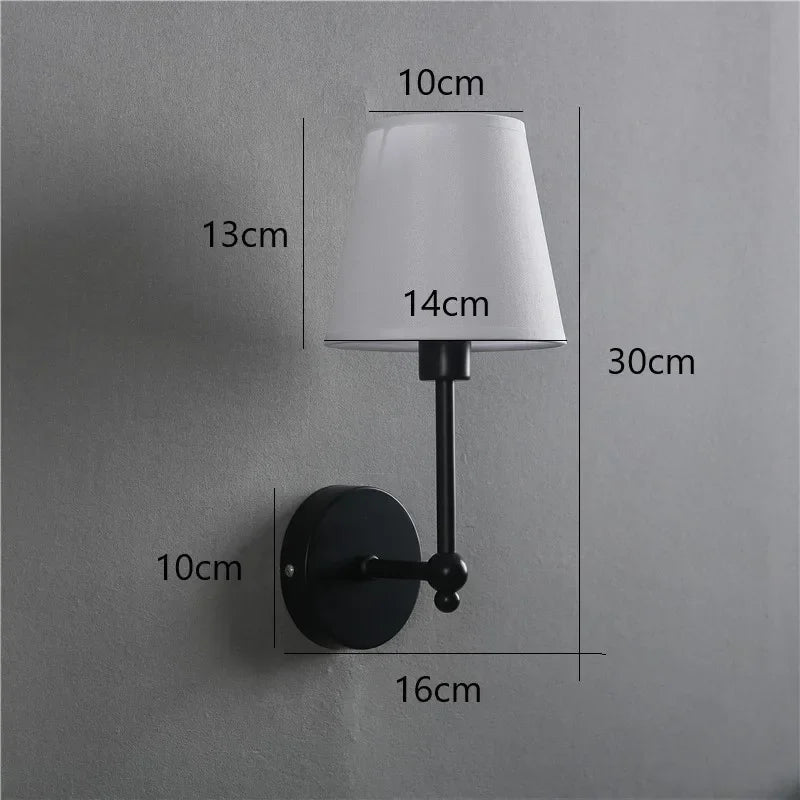 LED Black & Gold Wall Lamp - Luxury Bedroom Lighting Fixtures