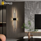 Black Iron LED Wall Lamp for Living Room, Bedside, TV Background - 110v 240v