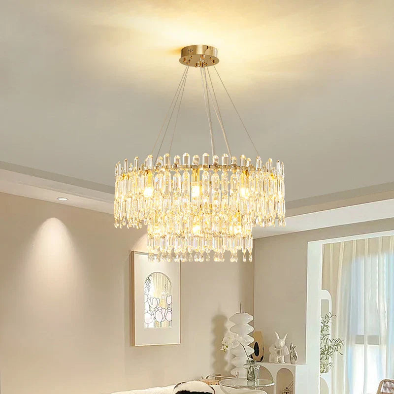 Crystal Ceiling Chandelier: Postmodern Luxury Indoor Lighting for Living Room, Dining Room & Bedroom