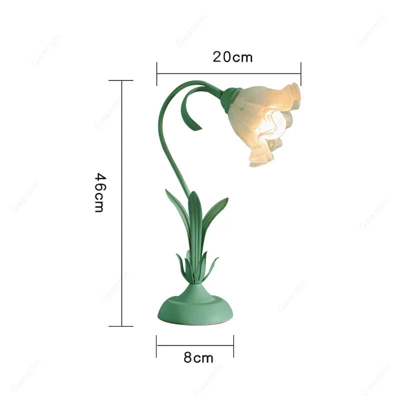 Pink Flower LED Table Lamp - Modern Princess Girl Bedroom Decor