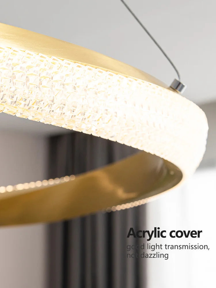 Modern Minimalist Circle Chandelier - Luxury Italian Ring Lamps