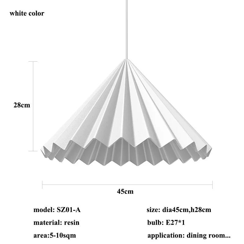 Nordic Minimalist Resin Umbrella Pendant Light with LED for Kitchen Dining Room by Afralia™