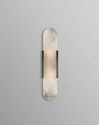 Suspended Linear Marble Chandelier: Modern Alabaster Circular Pendant Light