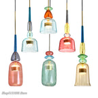 Nordic Glass Candy Pendant Lights for Living Room Bedroom Children Decor