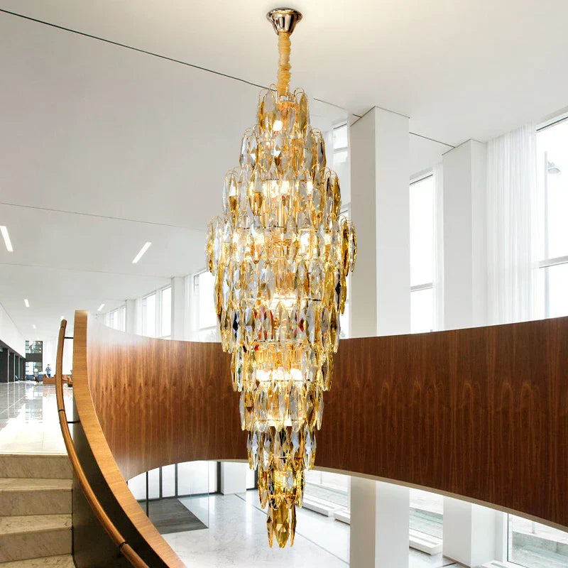 Crystal Chandelier for Luxe Modern European Villa Decor